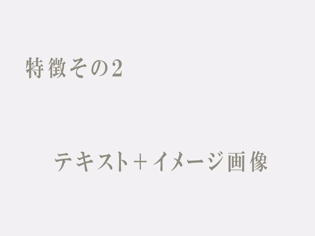 ソルシエールの特徴 その2のイメージ